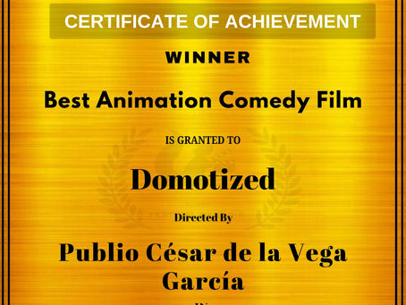 Congratulations !!! Domotized won Best Animation Comedy Film Award !! 