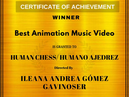 HUMAN CHESS/ HUMANO AJEDREZ WON BEST ANIMATION MUSIC VIDEO AWARD !!!