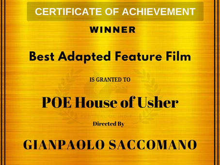 POE House of Usher won Best Adapted Feature Film Award !!! Congratulations !!!