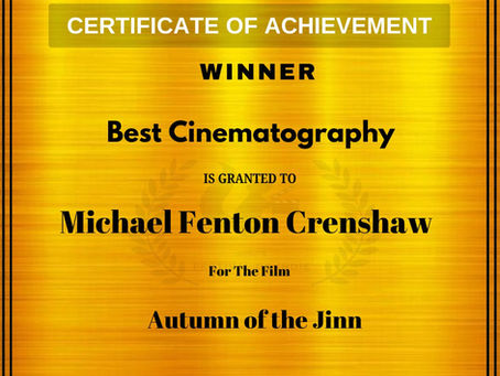 Autumn of the Jinn won Best Cinematography Award !!! Congratulations !!!