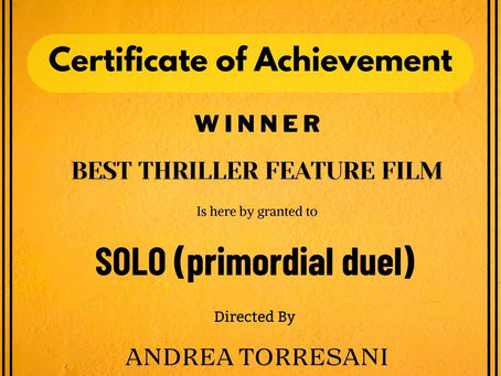 January Third Week Winners !!! SOLO Bagged BEST THRILLER FEATURE FILM !!! Congratulation !!!