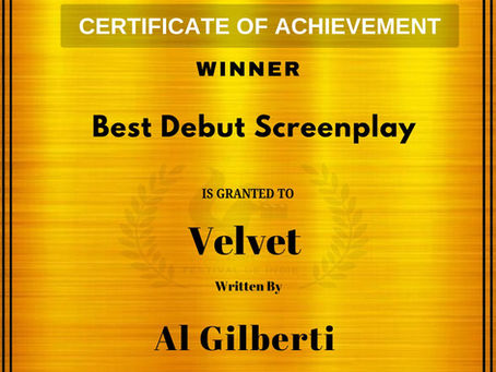 Velvet Won Best Debut Screenplay !!!Congratulations !!!