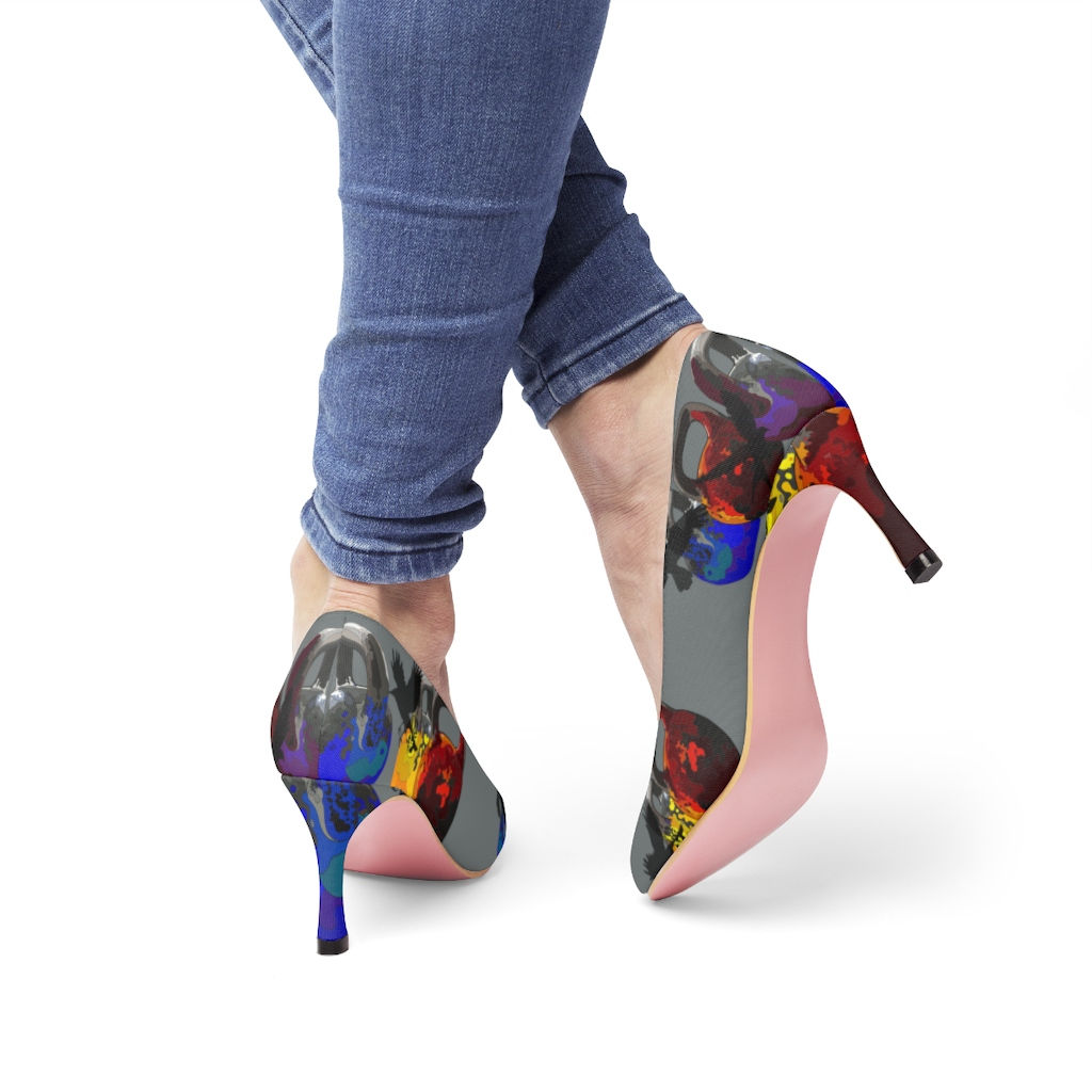 Kettlebells fly Women's High Heels - grey