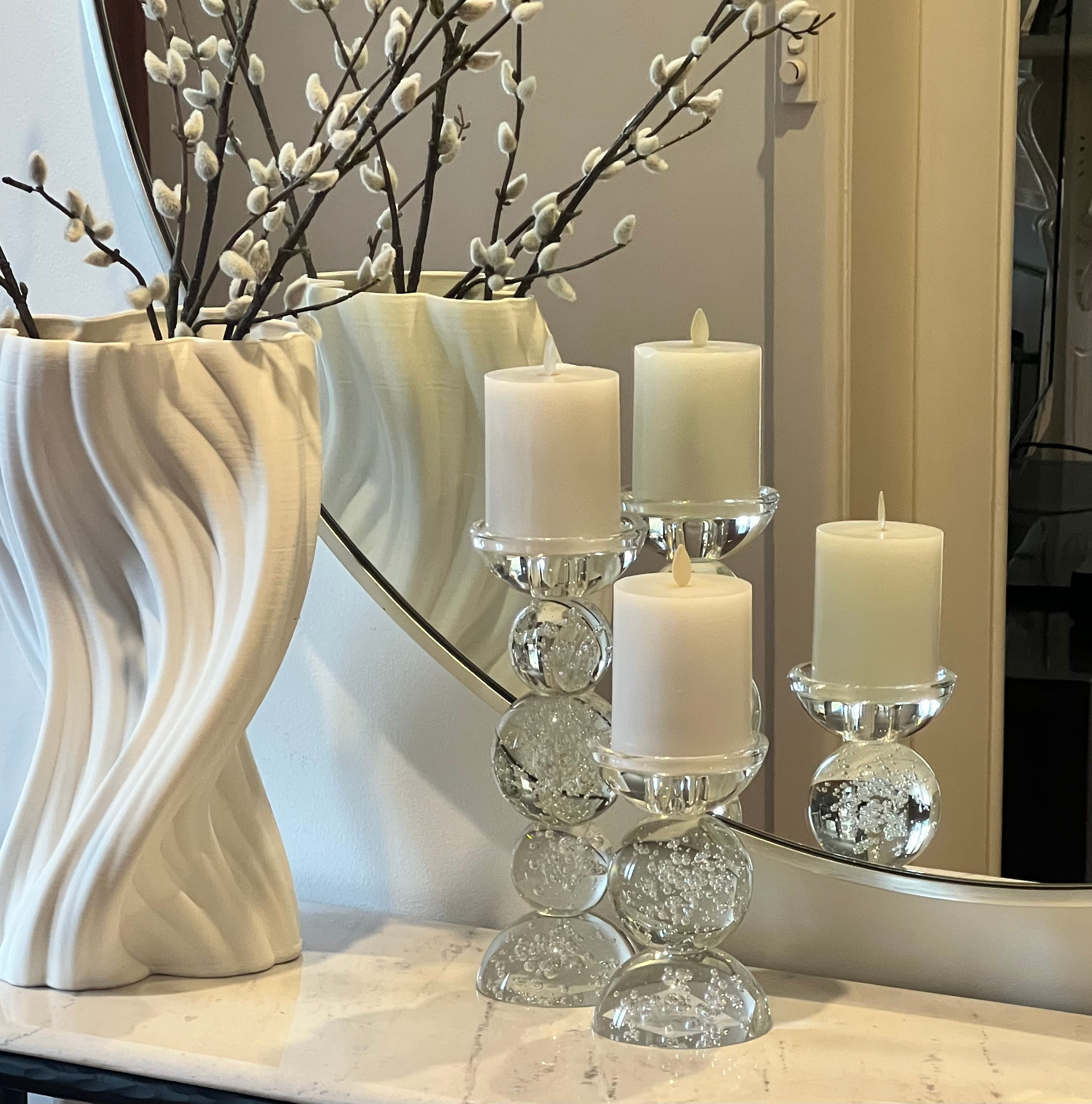 Glass Ball Candle Holder - 2 sizes
