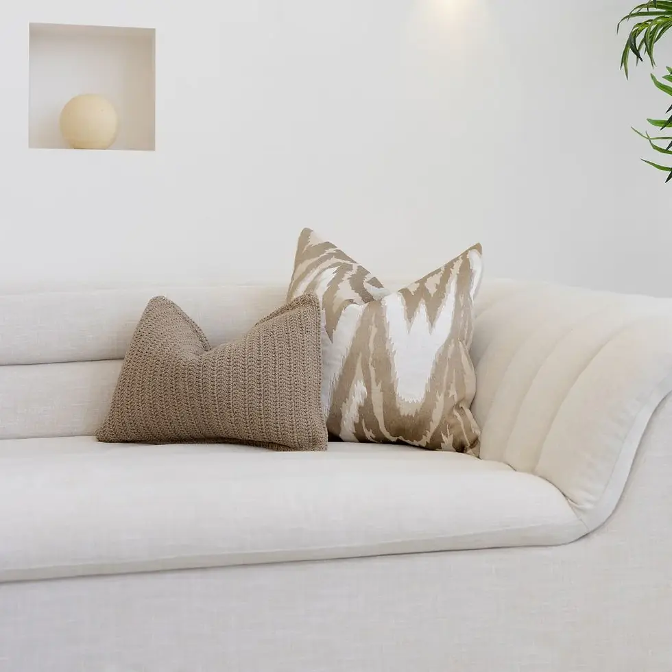 Thumbnail: Ikat Natural Lounge Cushion 55cm