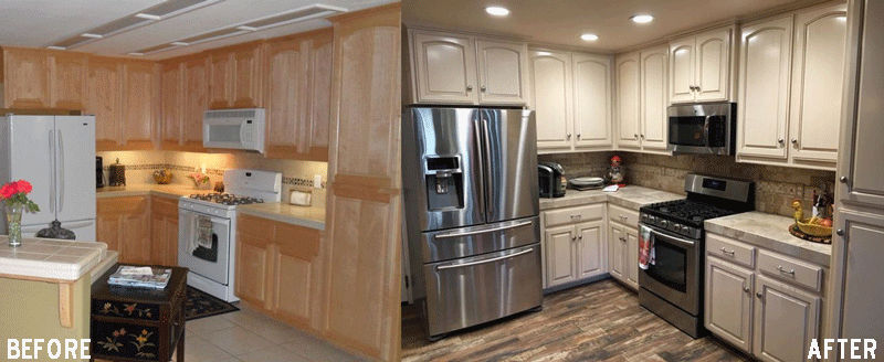 Paso Robles Homeowner Remodels Kitchen Bath And Hallway Simultaneously With Cabinet Refinishing Se