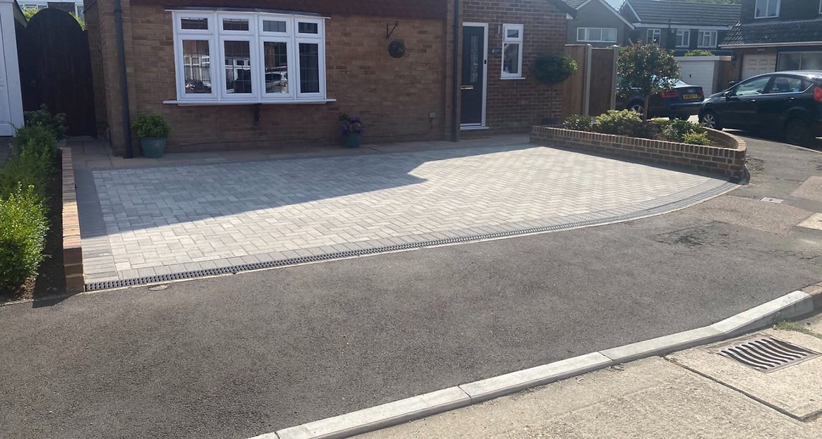Block paving driveway