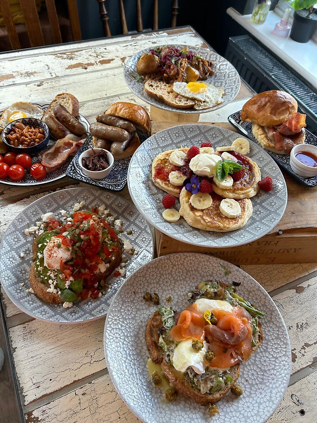 Delicious food on plates
