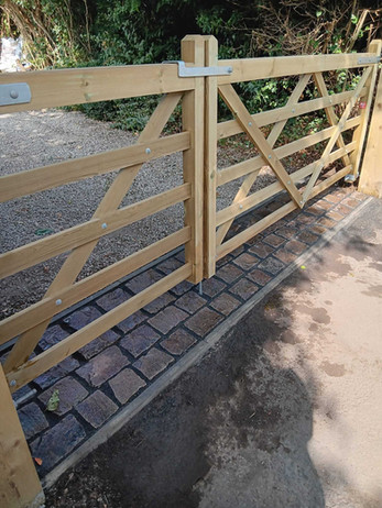 timber farm gate