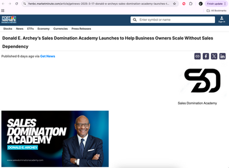 Sales Domination Academy Launches - Press Release