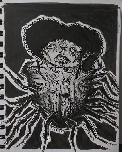 Amor em forma monstruosa e bizarra (até um pouco nojenta).#draw #desenho #horror #terror.webp