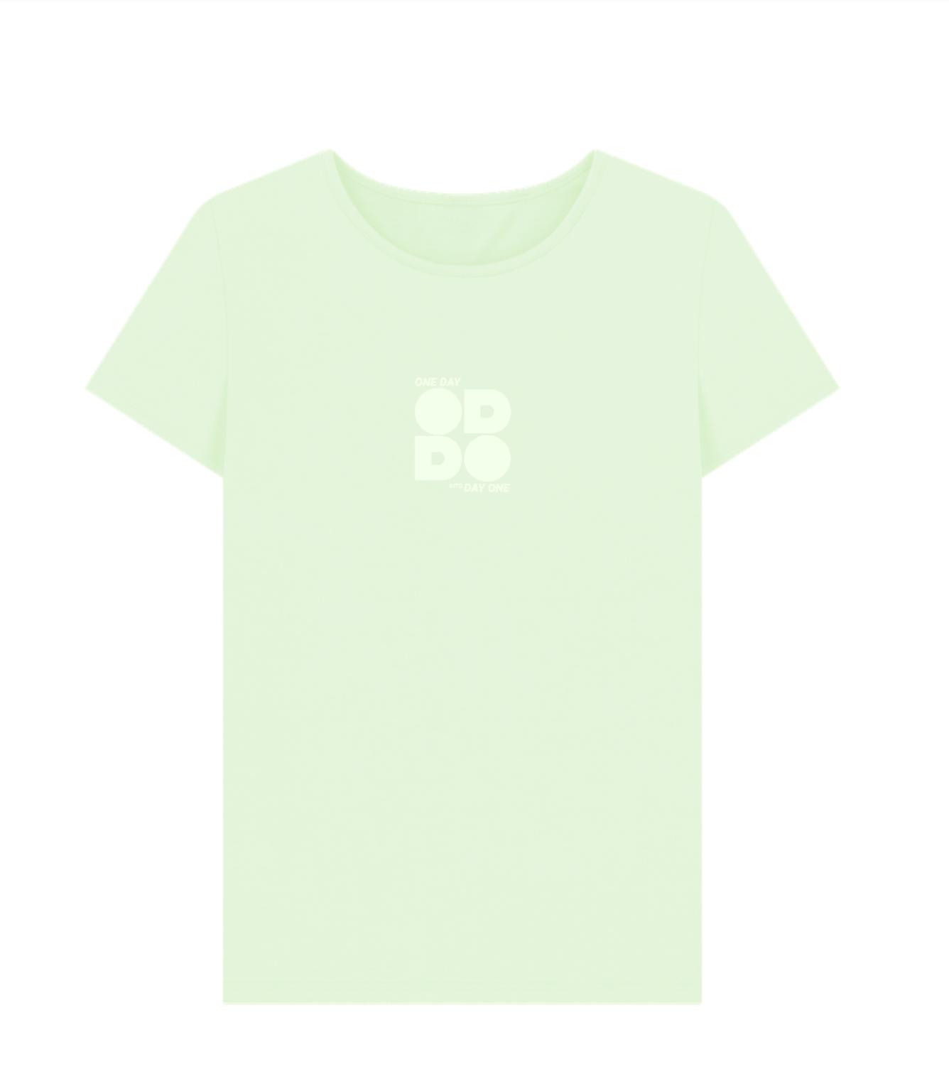 ODDO | Pastel Green Fem Fit Organic Cotton Crew Neck Tee