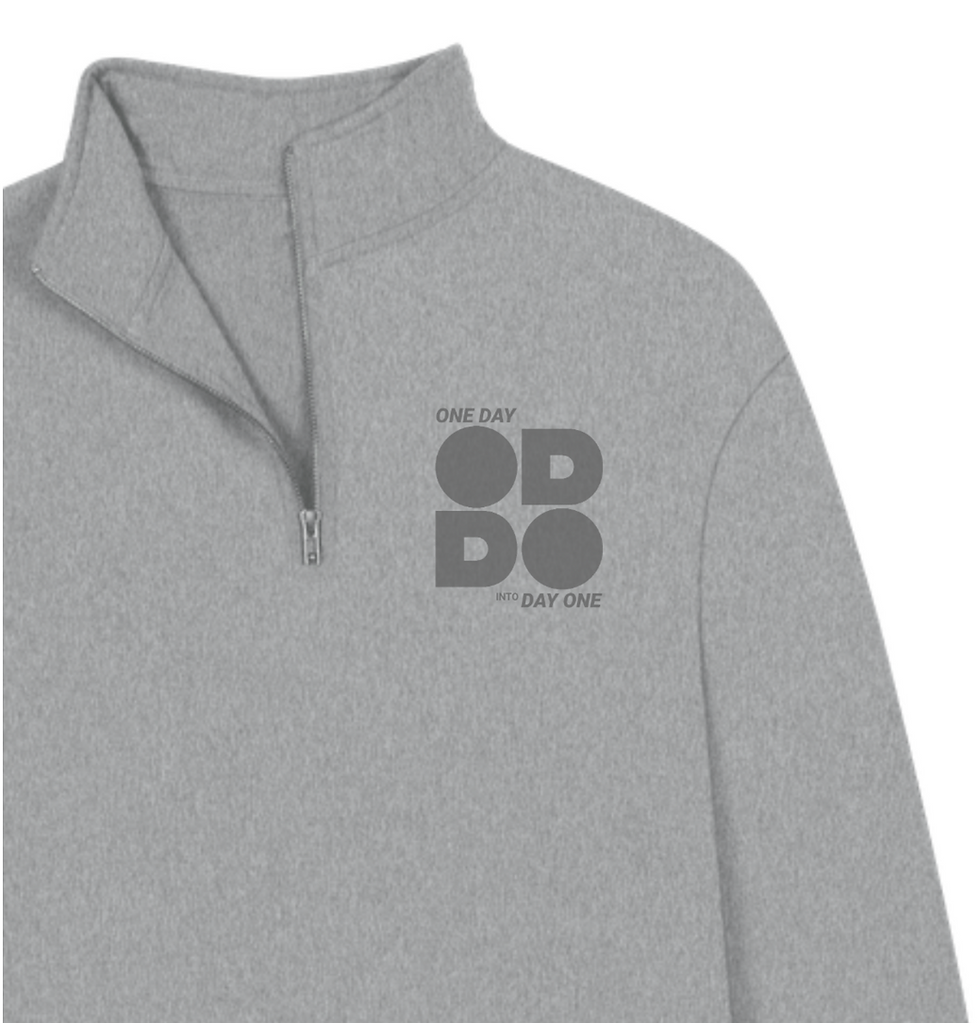 Thumbnail: ODDO | Black & Grey option Organic Cotton Quarter-zip Fleeces