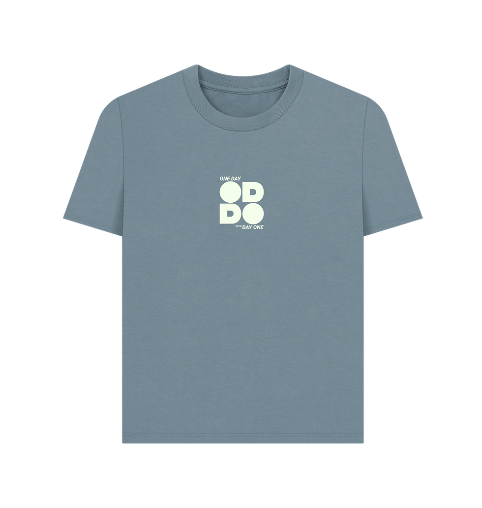 Thumbnail: ODDO | Sky Green Fem Fit Organic Cotton Coloured Tees