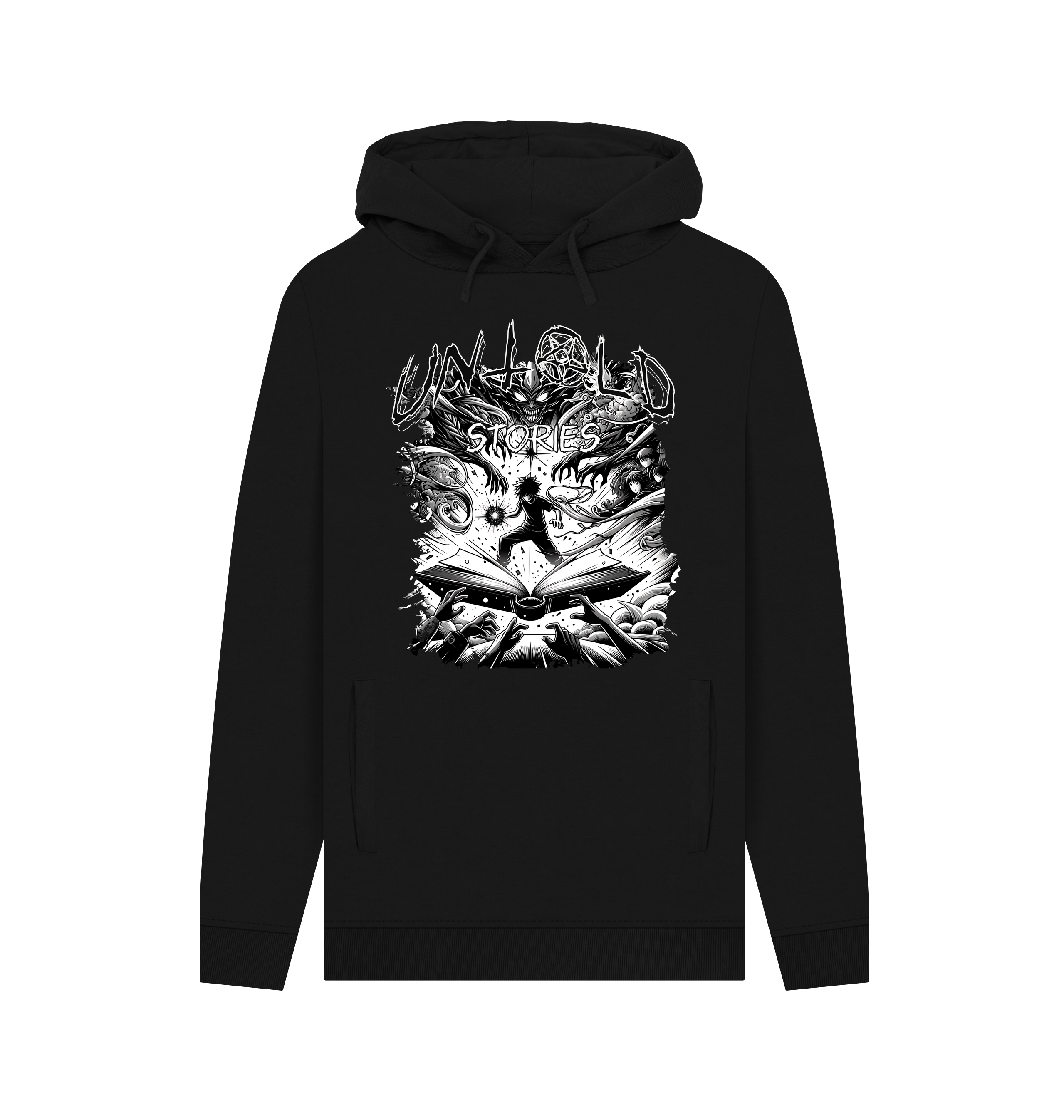UNTOLD | Anime | Black Organic Cotton Hoodie
