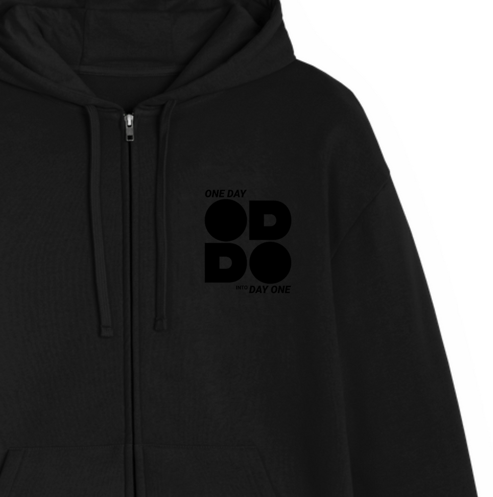 Thumbnail: ODDO | Black Organic Cotton Zip Hoody