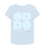 Thumbnail: ODDO | Sky Blue Fem Fit Organic Cotton V-Neck Tee