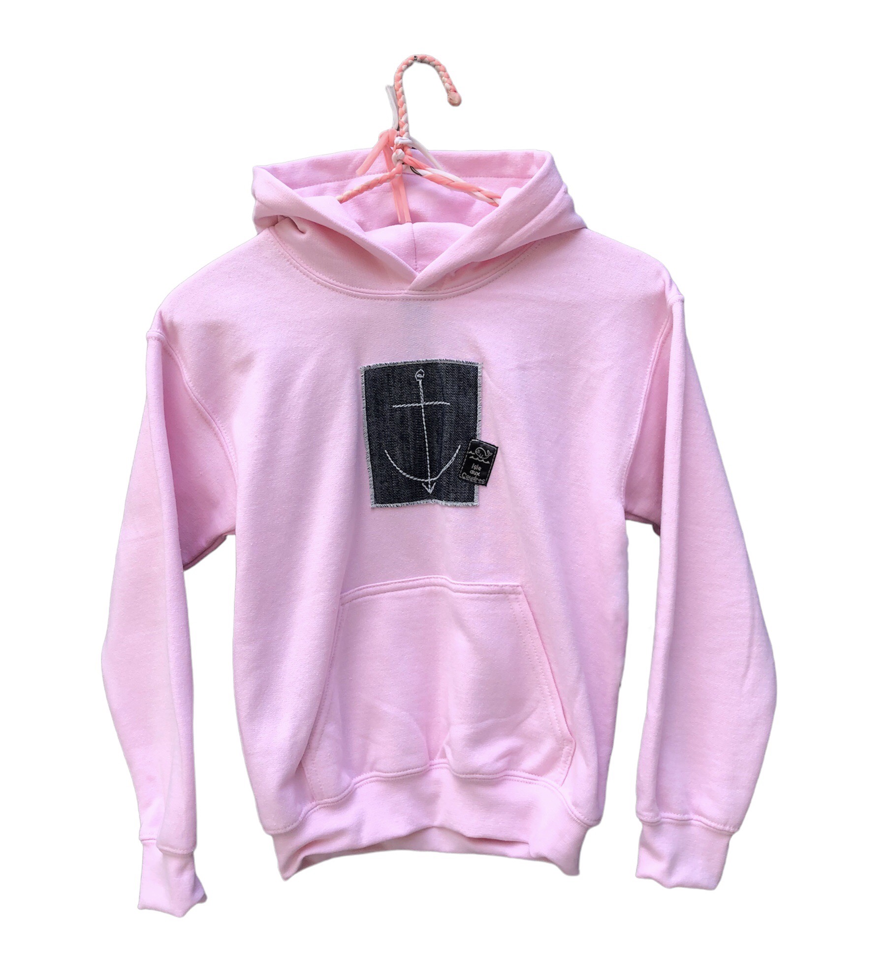 Coton ouaté rose enfant avec ancre