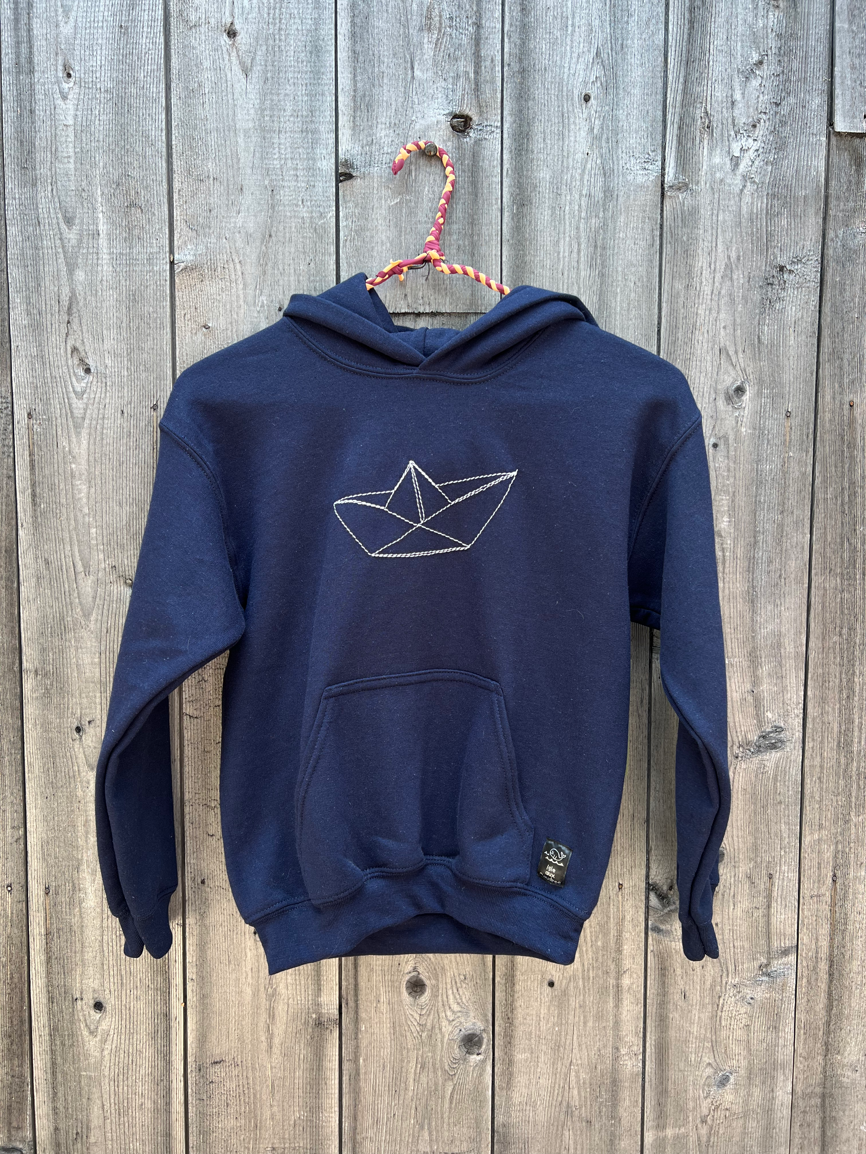Coton ouaté bleu marine enfant avec origami
