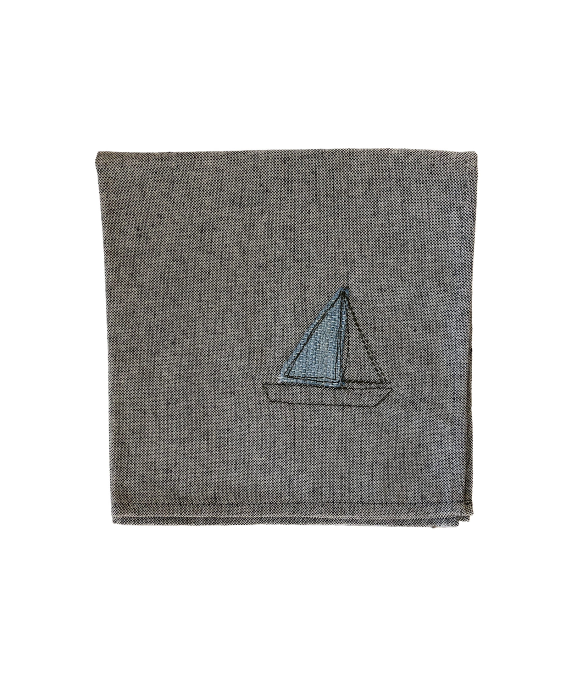 Serviette de table avec voilier