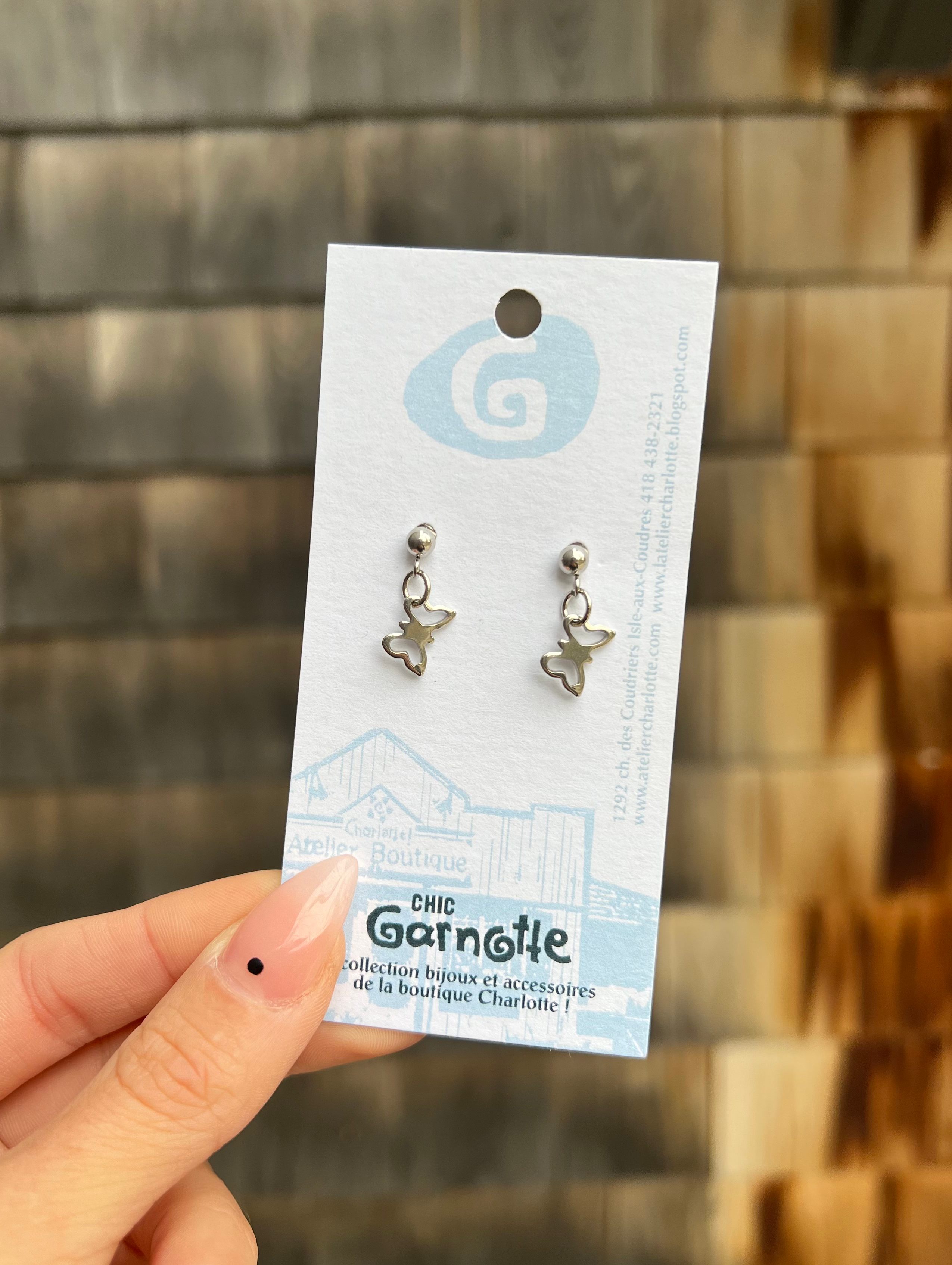 Boucles d'oreilles papillon