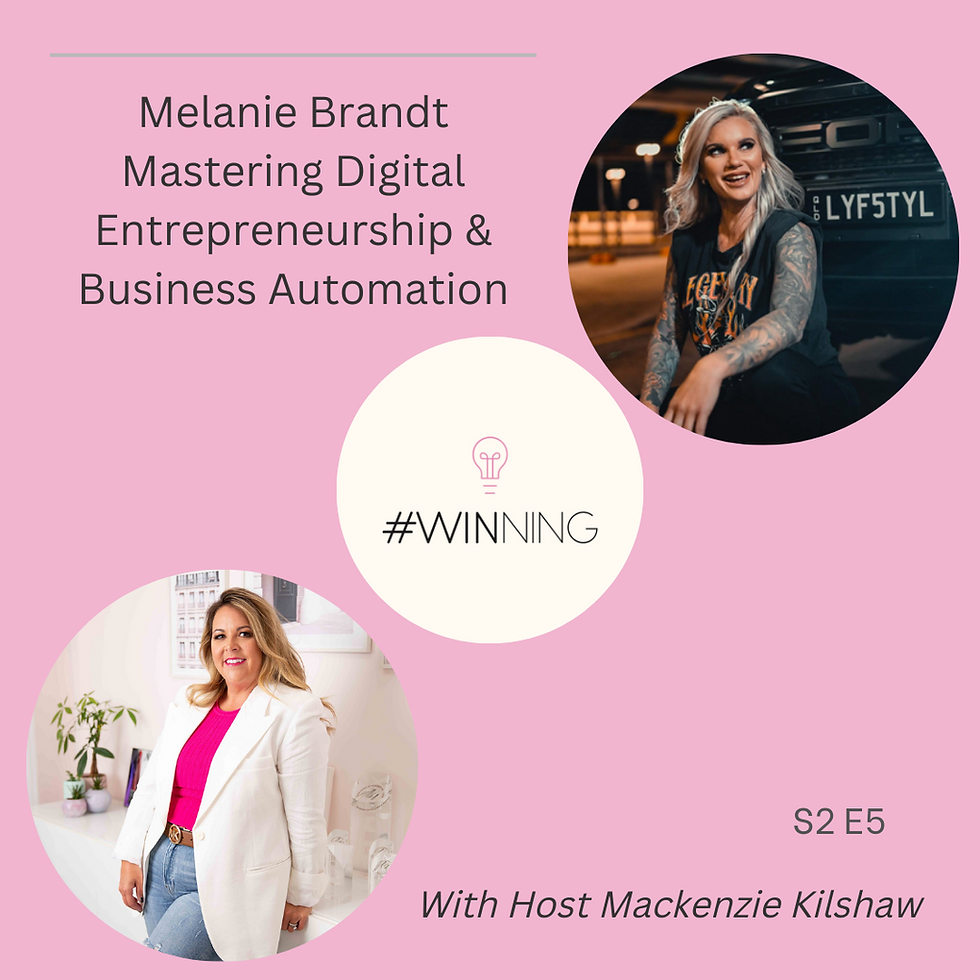 Winning Podcast Melanie Brandt and Host Mackenzie Kilshaw