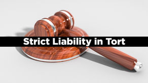 Strict Liability in Tort- Meaning, Essential and Ingredients.