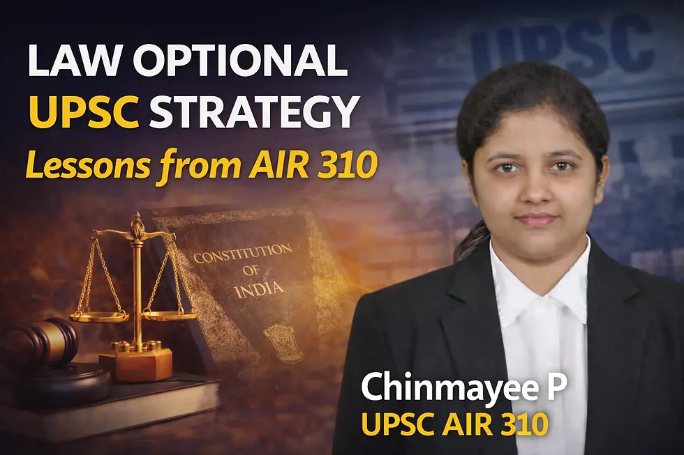 Chinmayee P: AIR 310 Journey with law optional UPSC
