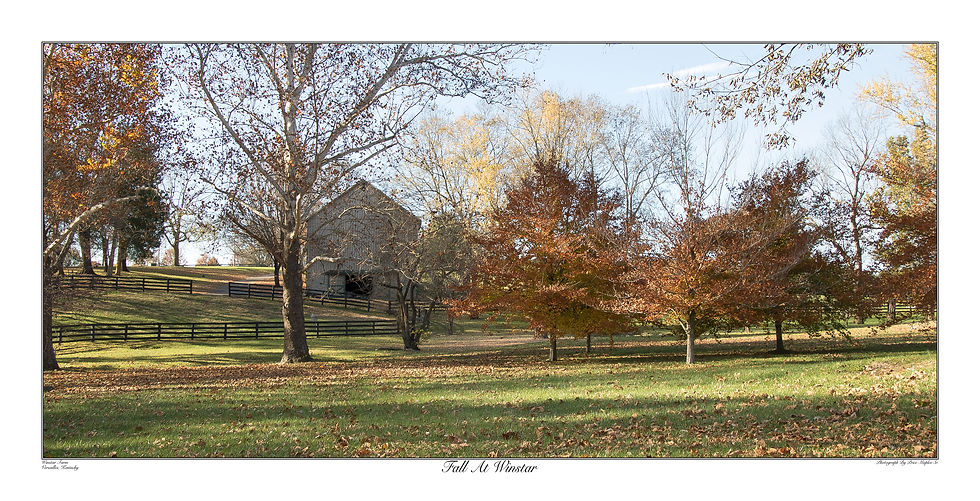 Thumbnail: Fall At Winstar 23x45 Kentucky horse farm landscape art print