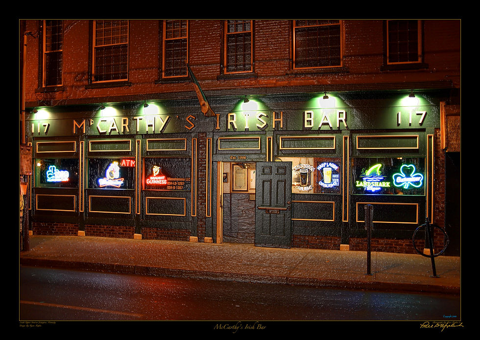 Thumbnail: McCarthy's Irish Bar 34x48 Kentucky fine art cityscape print showcasing a view of McCarthy's Irish Bar