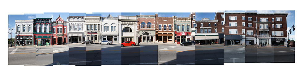 Before – Original multi-building capture used to construct Historic Richmond KY print.