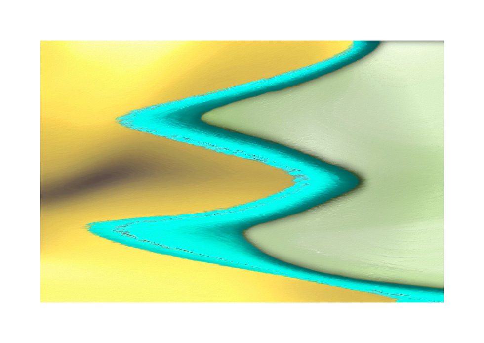 Thumbnail: Ice World 17x24 With Border is a contemporary modern abstract fine art print showcasing a warm but Icy abstract world