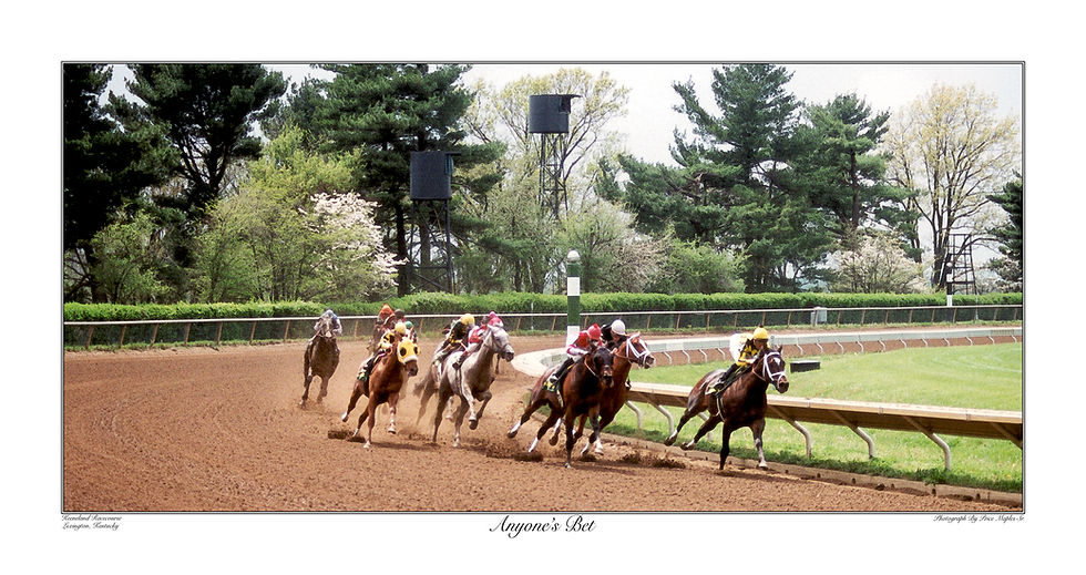 Thumbnail: Anyone's Bet 18x34 Kentucky horse racing art print