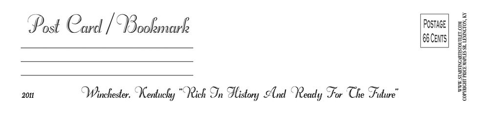 Thumbnail: Historic Winchester Post Card/Bookmark With Clouds Back