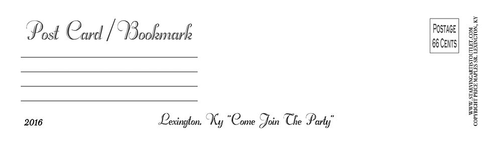 Thumbnail: Stallen Post Card/Bookmark Back