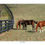 Thumbnail: Dixieland 23x45 Kentucky horse farm landscape art print that showcases three horses grazing in a field During Autumn