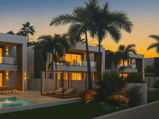 Sunset at new Aqua Villa in Cupecoy St Maarten