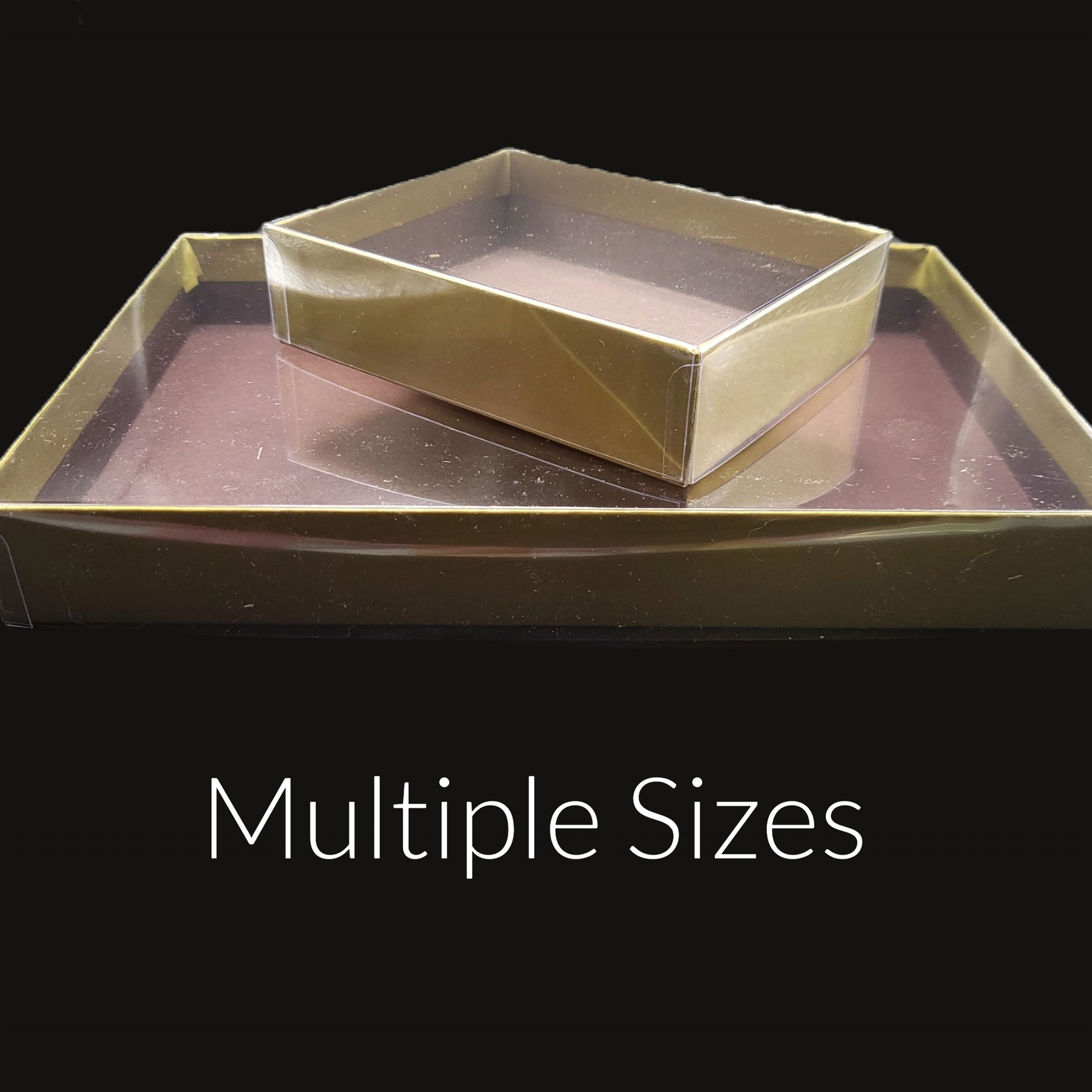 Clear Top w Matte Gold Bottom Box