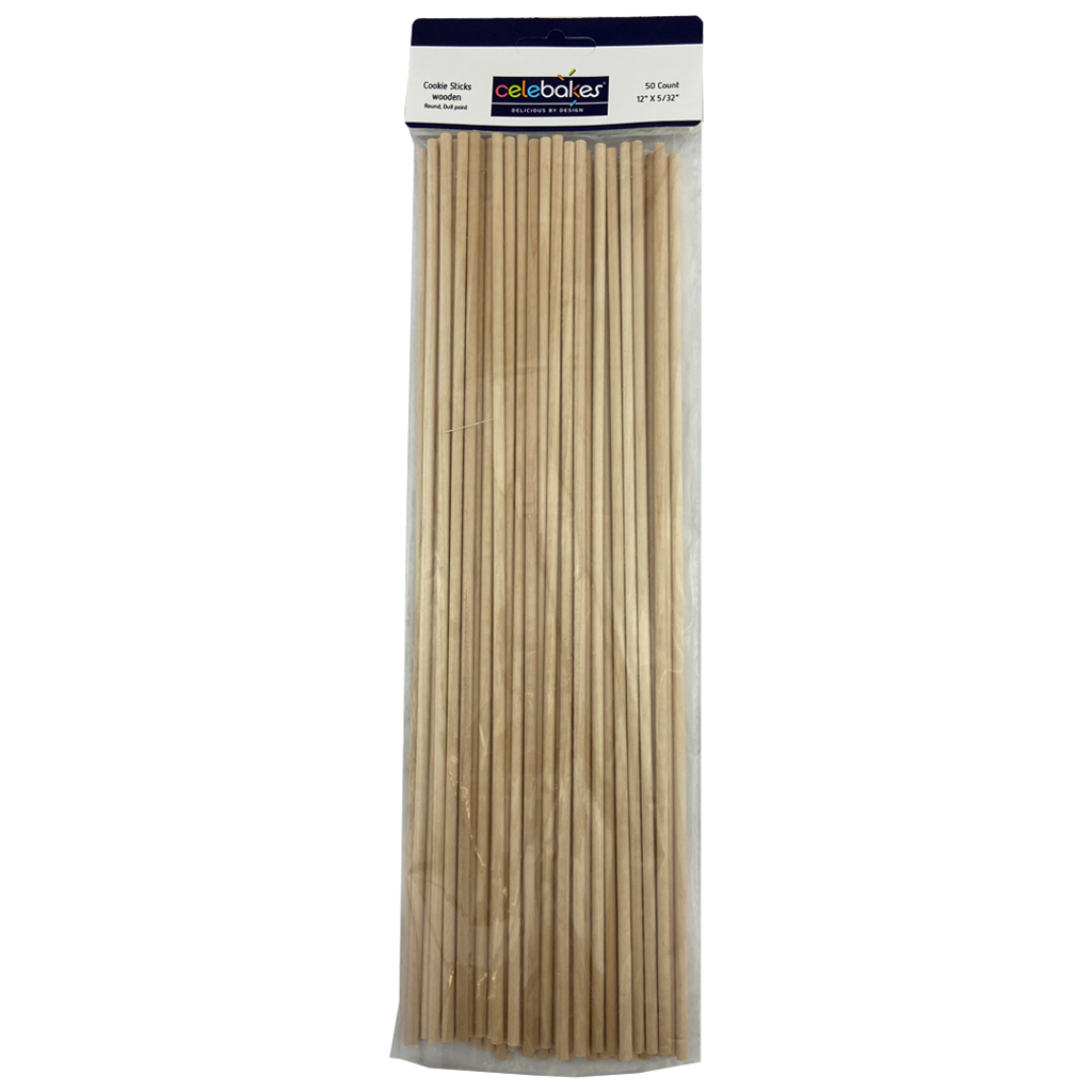 Wooden Cookie Sticks, 50 count