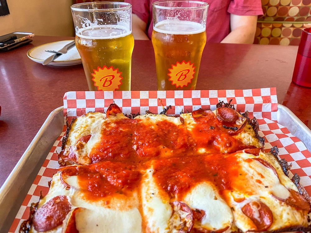 A classic peperonni pizza from Bricksworth Beer Co. in Burnsville Minnesota