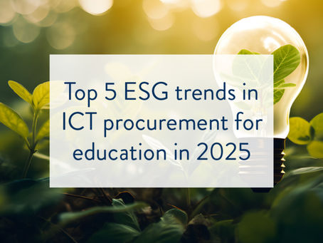 Top 5 ESG trends in ICT procurement for education in 2025