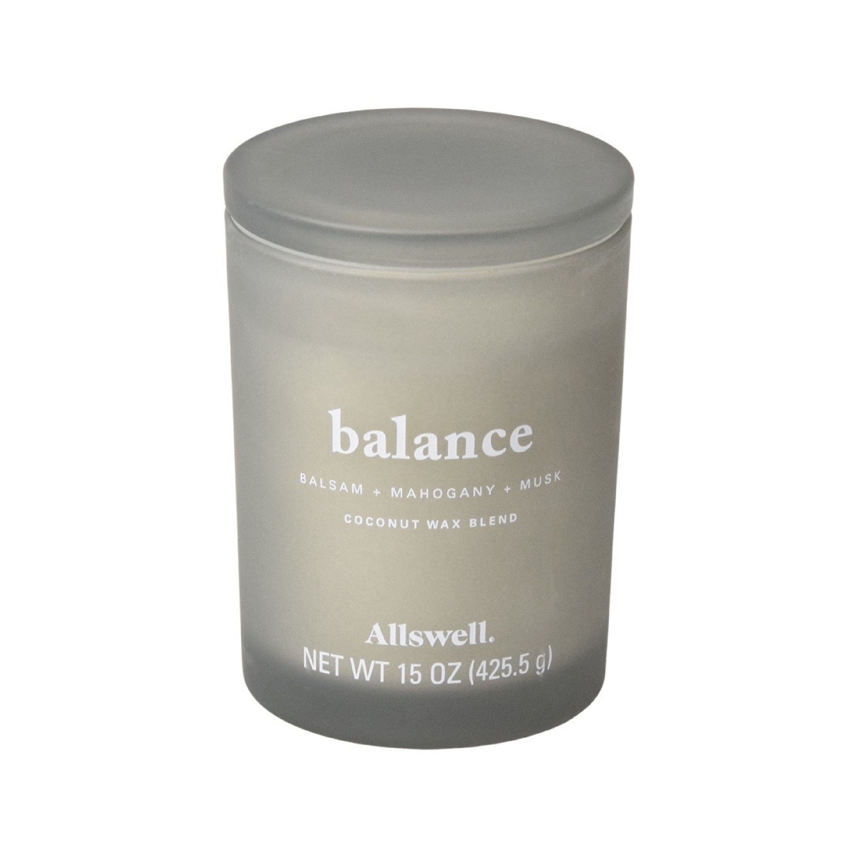 Allswell 15oz Scented 2-Wick Spa Candle - Balance (Balsam + Mahogany + Musk)