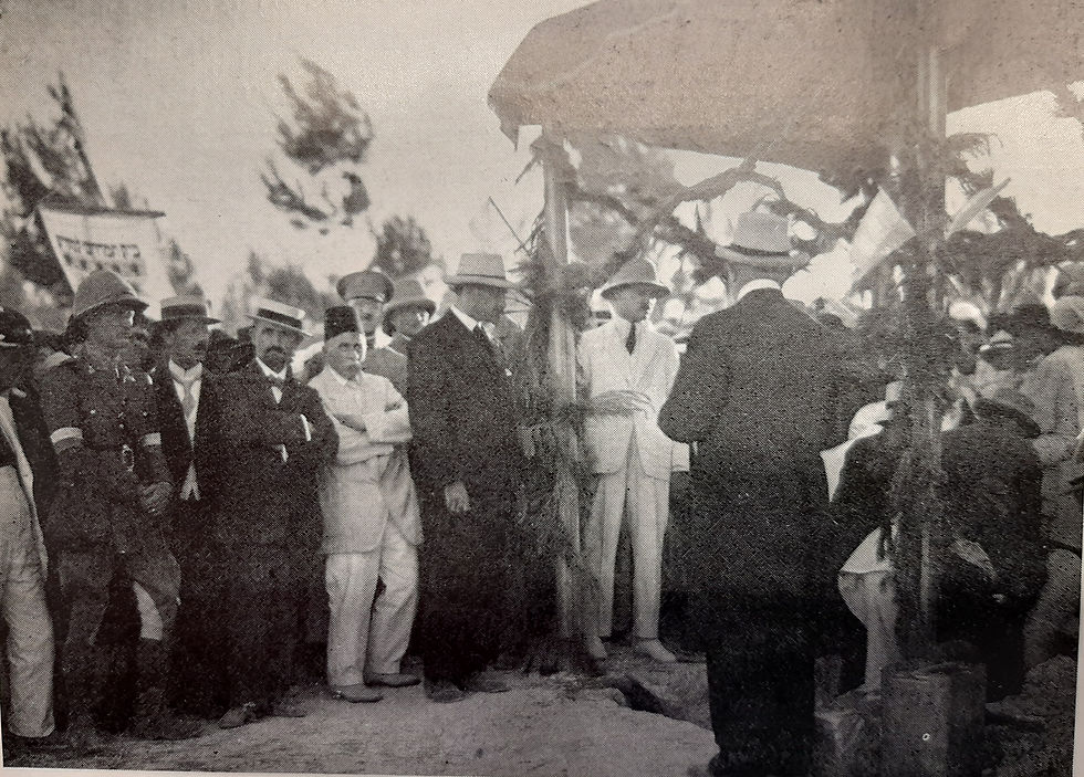 Corner stone with Haim Weizman