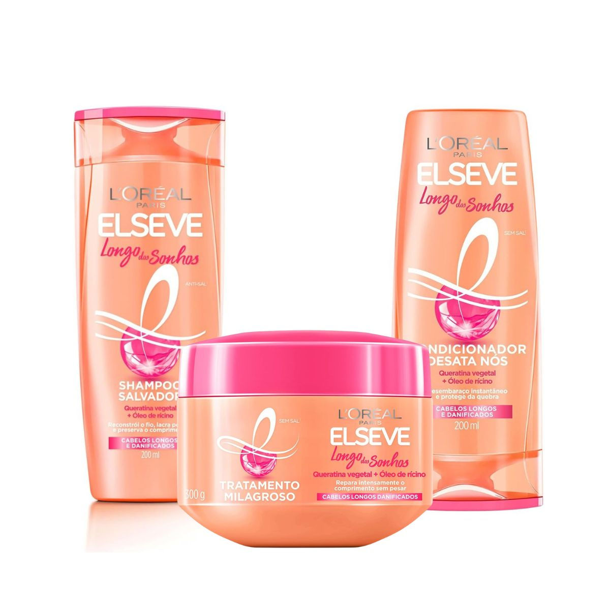 Kit Completo Elseve Dream Long (3 Produtos)