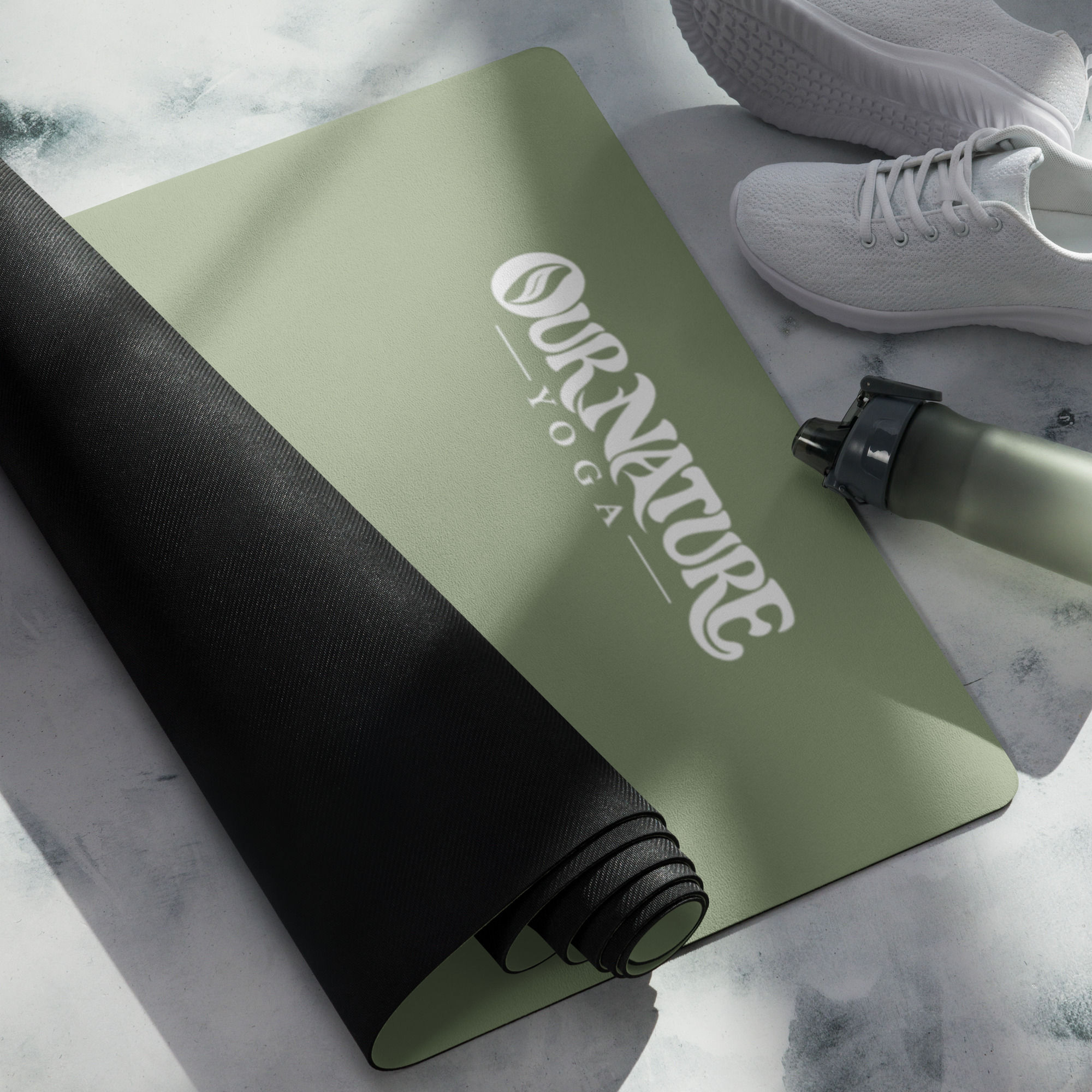 Olive Green Our Nature Anti-Slip Yoga mat