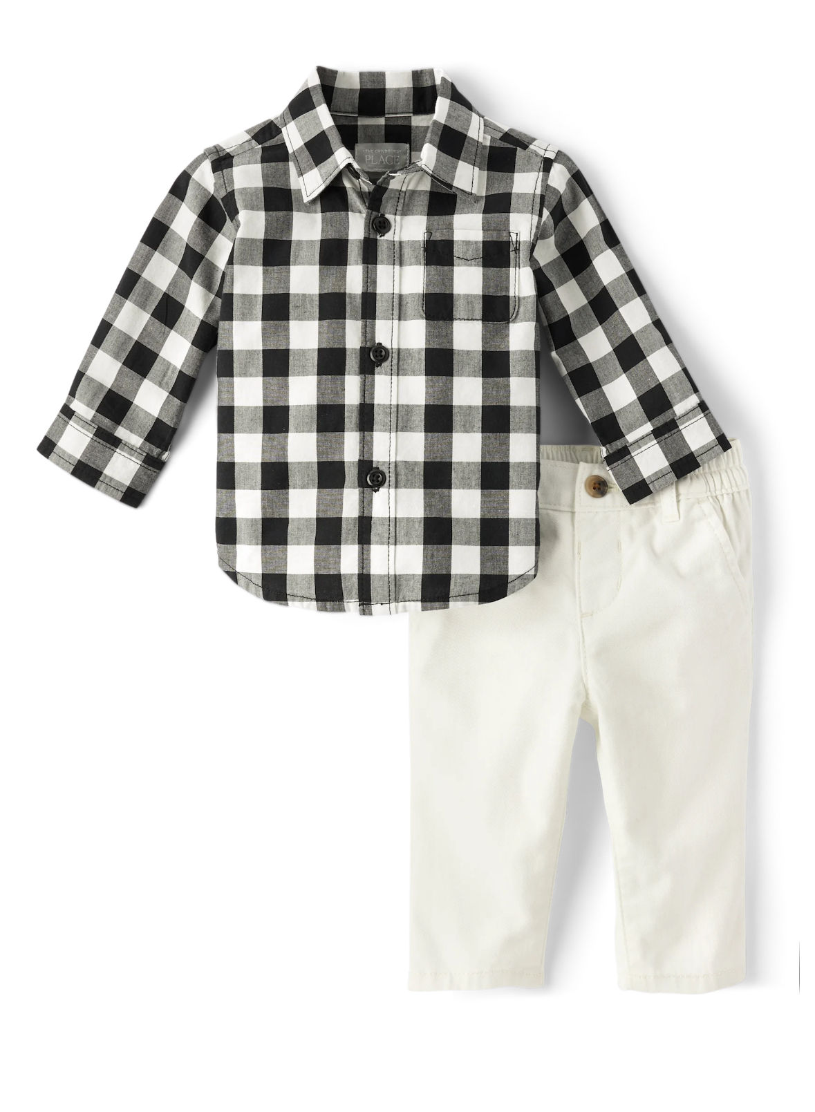 Baby Boys Matching Family Gingham Poplin 2-Piece Outfit Set