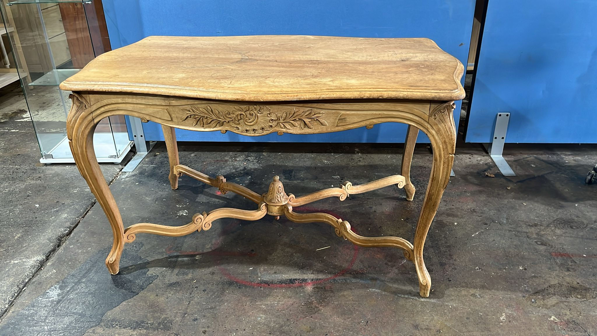 Antique Carved Timber Table – Dining / Desk / Buffet