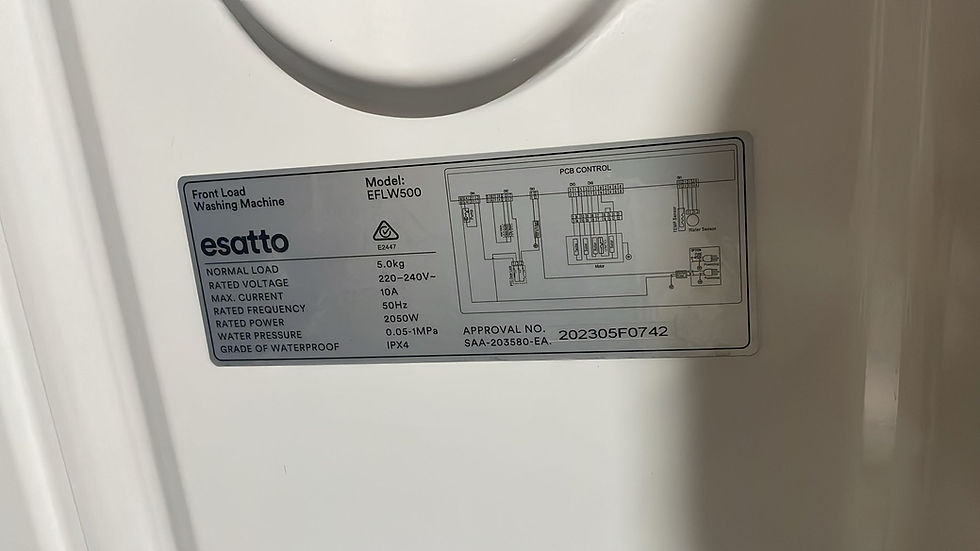 Thumbnail: Esatto 5kg Front Load Washing Machine – Model EFLW500
