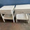 Thumbnail: Pair of White Bedside Tables with Drawer & Bottom Shelf