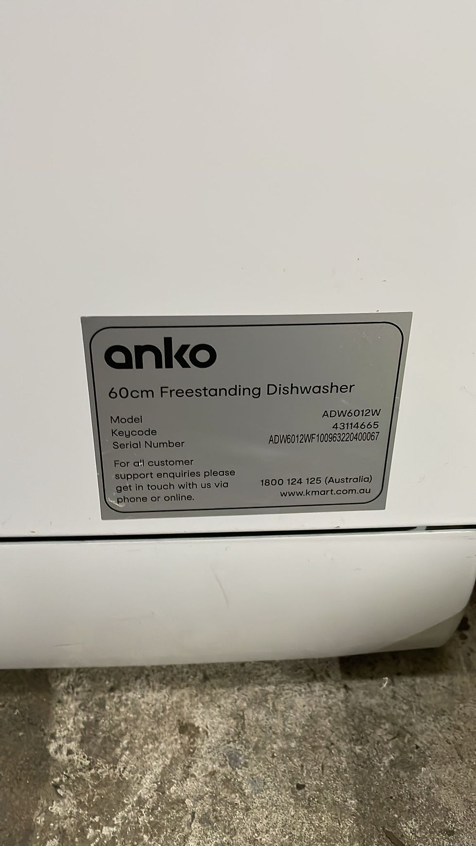 Thumbnail: Anko 60cm Freestanding Dishwasher ADW6012W